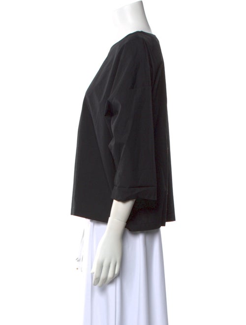 Suzie Kondi Scoop Neck Three-Quarter Sleeve Sweatshirt