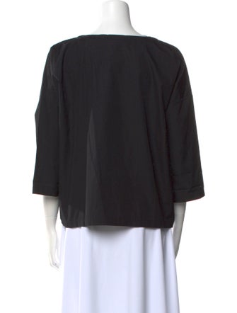 Suzie Kondi Scoop Neck Three-Quarter Sleeve Sweatshirt