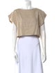 Suzie Kondi Scoop Neck Short Sleeve Crop Top