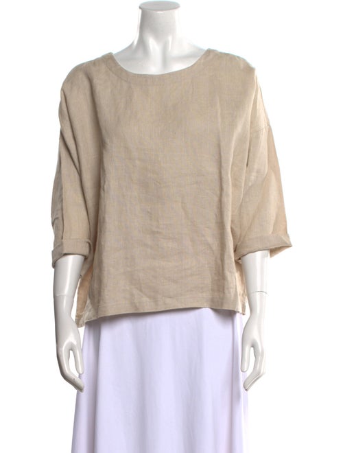 Suzie Kondi Linen Scoop Neck Top
