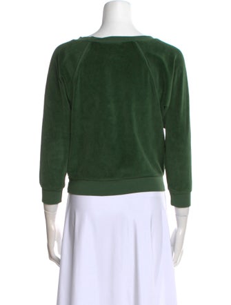 Suzie Kondi Scoop Neck Three-Quarter Sleeve Sweatshirt