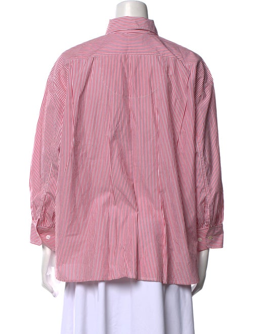 Suzie Kondi Striped Three-Quarter Sleeve Button-Up Top