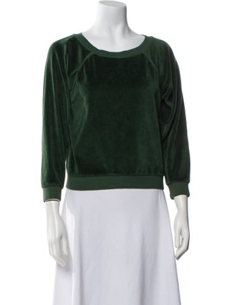 Suzie Kondi Bateau Neckline Three-Quarter Sleeve Sweatshirt