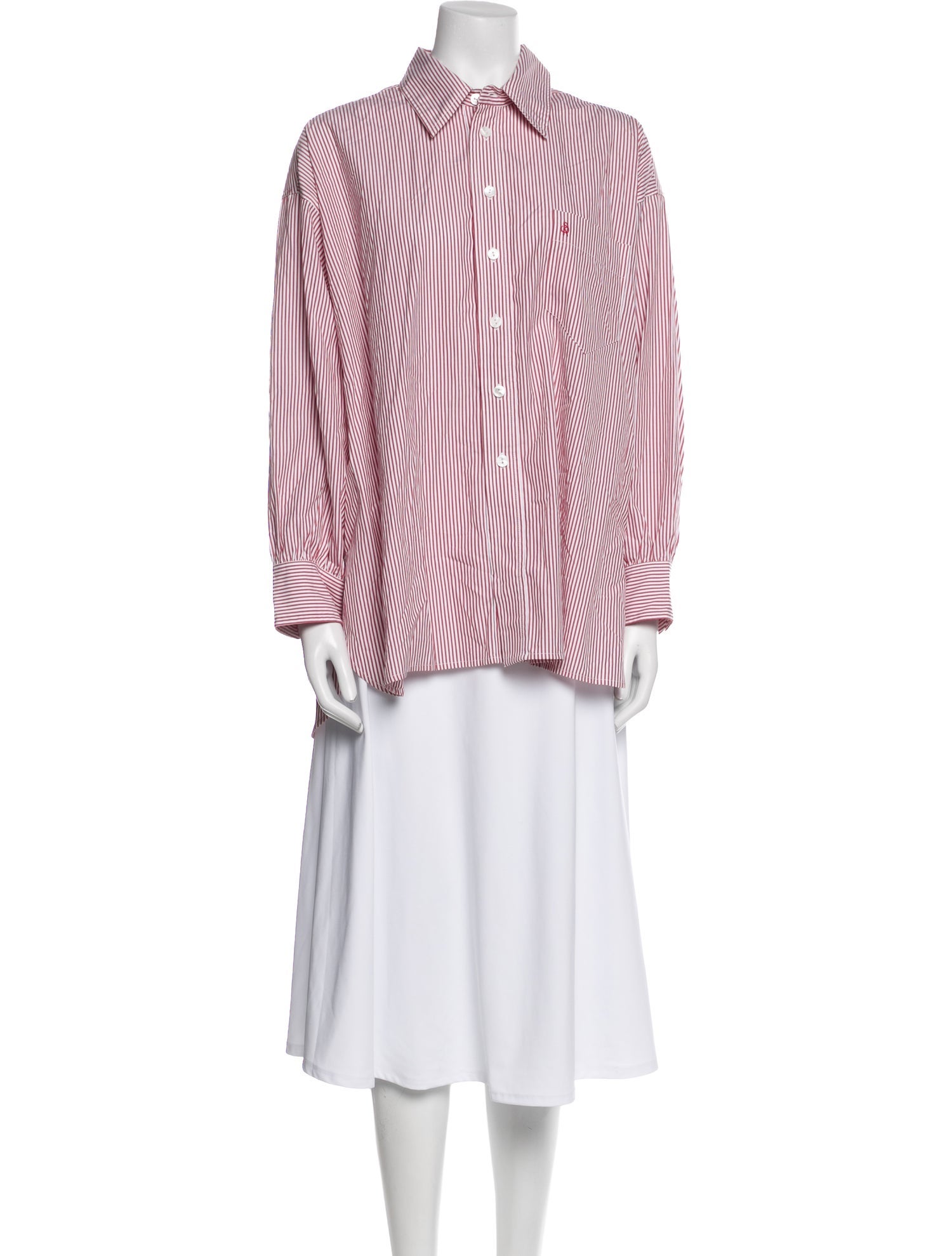 Suzie Kondi Striped Long Sleeve Button-Up Top w/ Tags