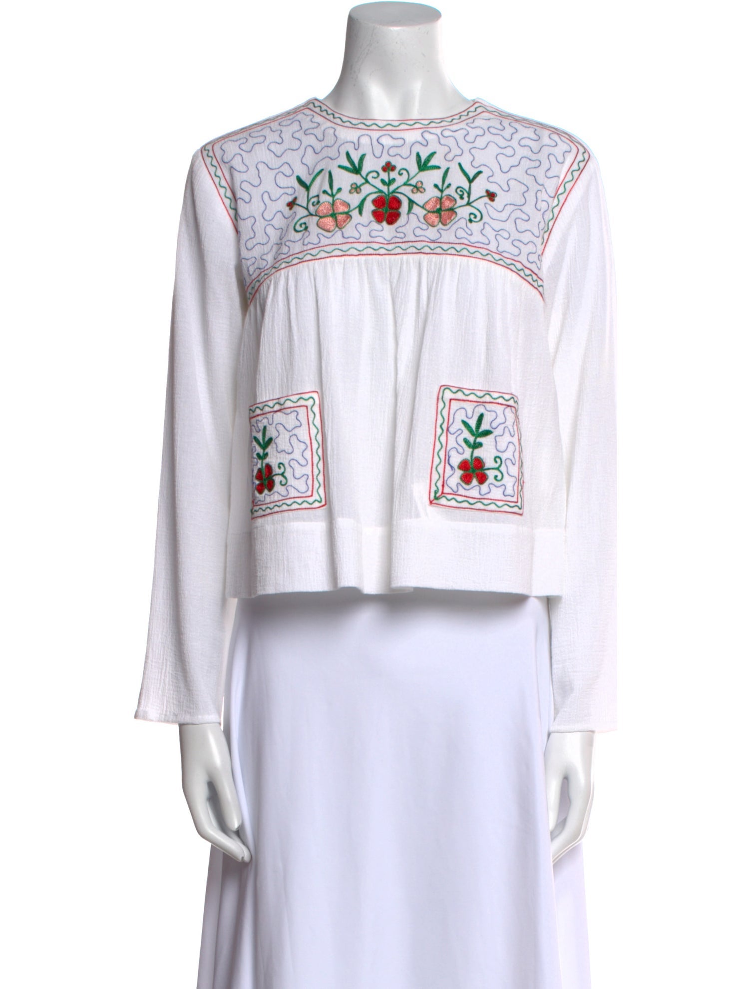 Suzie Kondi Graphic Print Crew Neck Crop Top