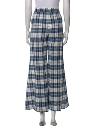Suzie Kondi Plaid Print Wide Leg Pants