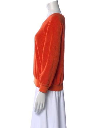 Suzie Kondi Terry Cloth Scoop Neck Sweatshirt