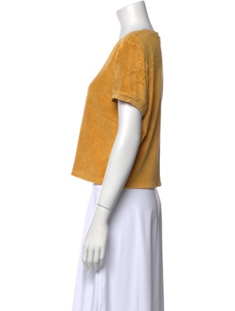 Suzie Kondi Crew Neck Short Sleeve Crop Top