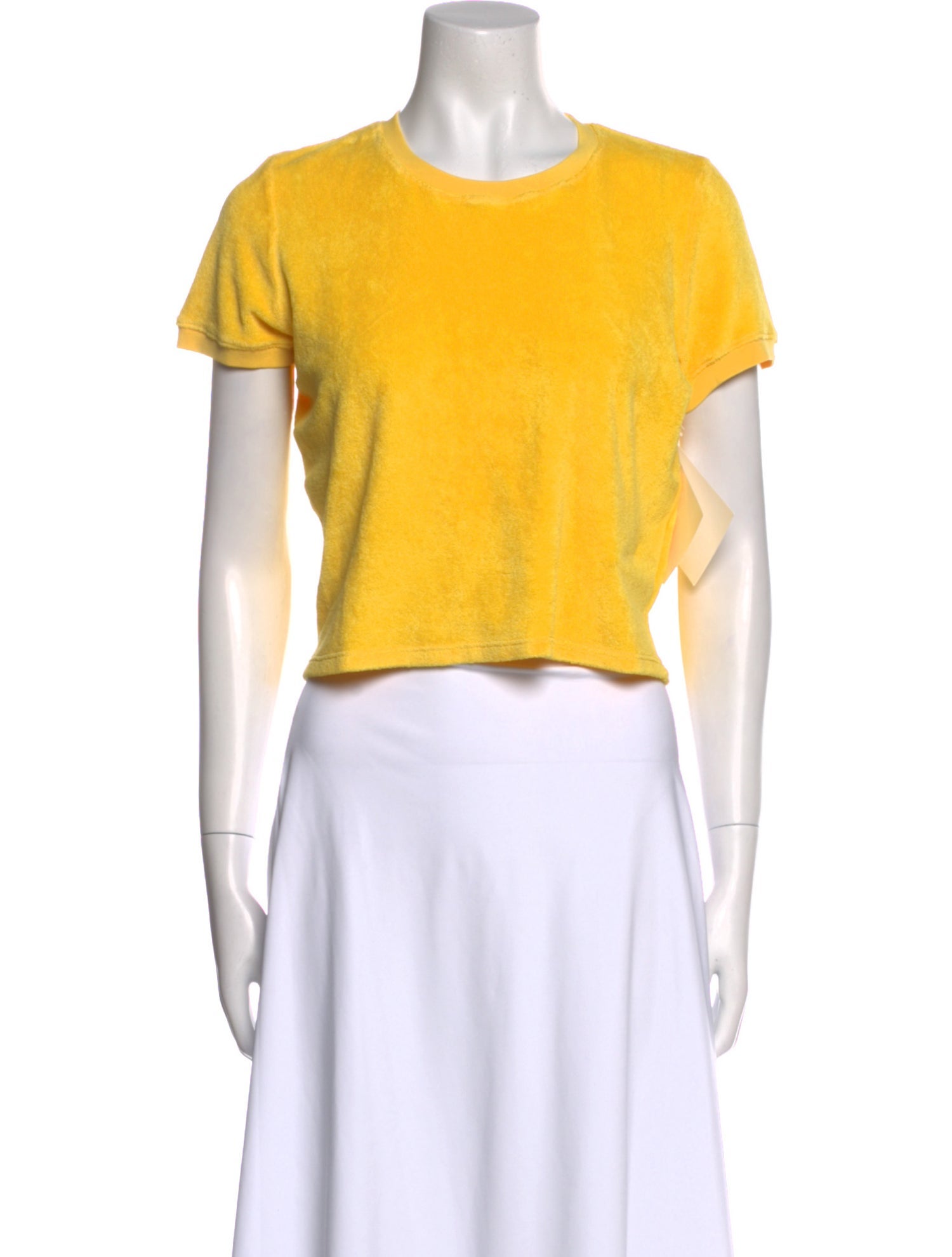 Suzie Kondi Crew Neck Short Sleeve Crop Top