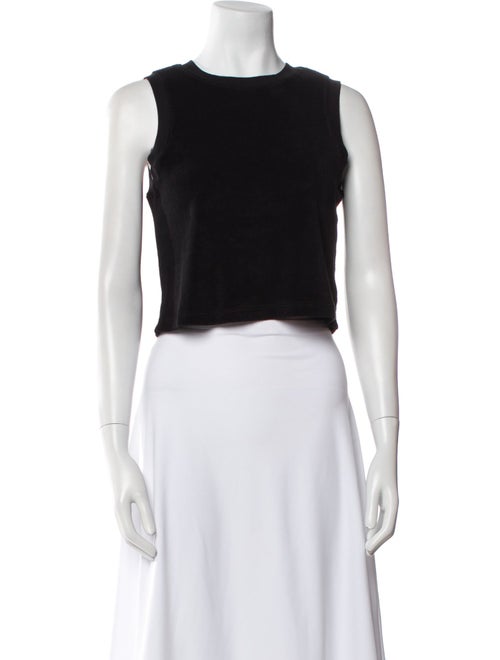 Suzie Kondi Crew Neck Sleeveless Crop Top