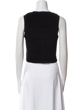 Suzie Kondi Crew Neck Sleeveless Crop Top