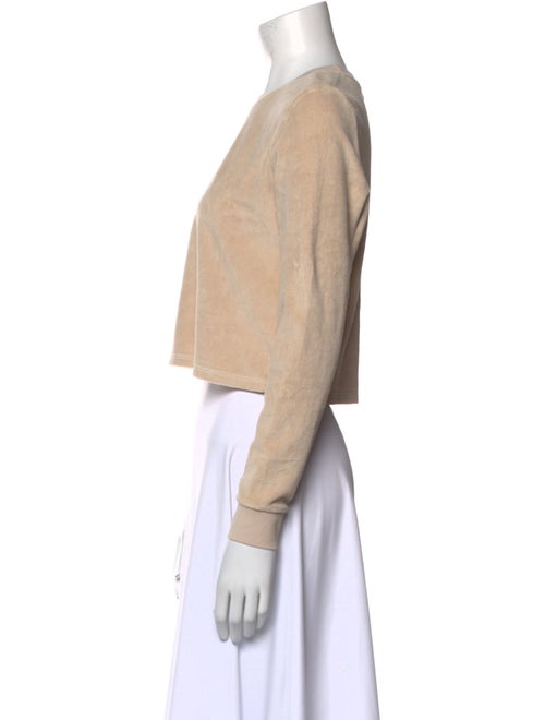 Suzie Kondi Crew Neck Long Sleeve Crop Top