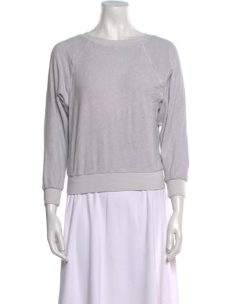 Suzie Kondi Bateau Neckline Three-Quarter Sleeve Sweatshirt