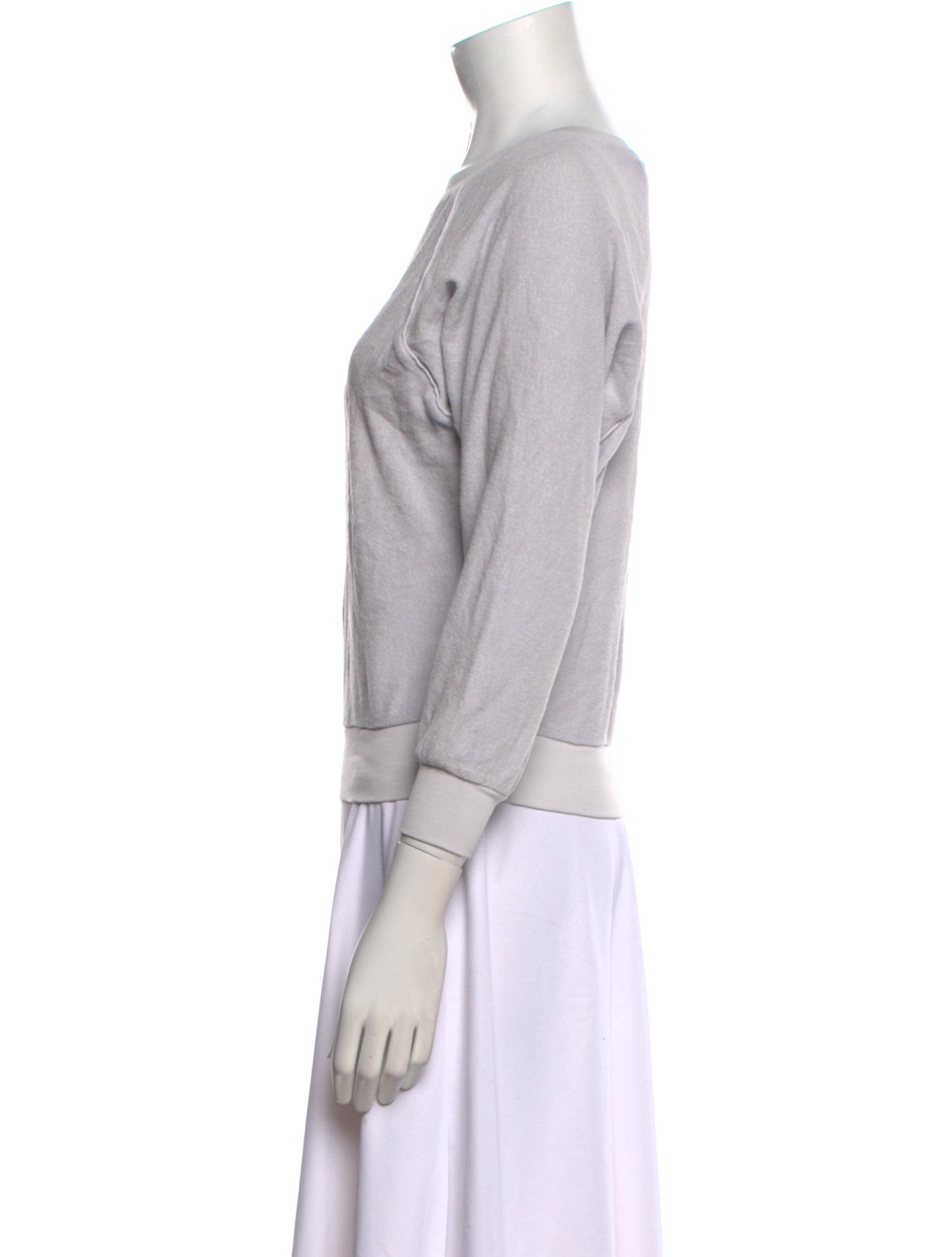 Suzie Kondi Bateau Neckline Three-Quarter Sleeve Sweatshirt