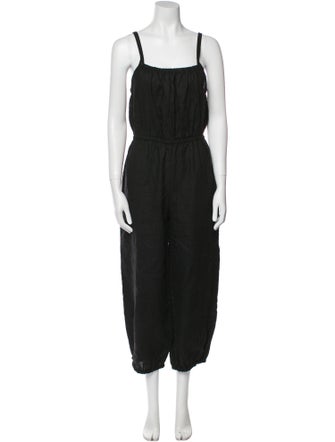 Suzie Kondi Linen Square Neckline Jumpsuit