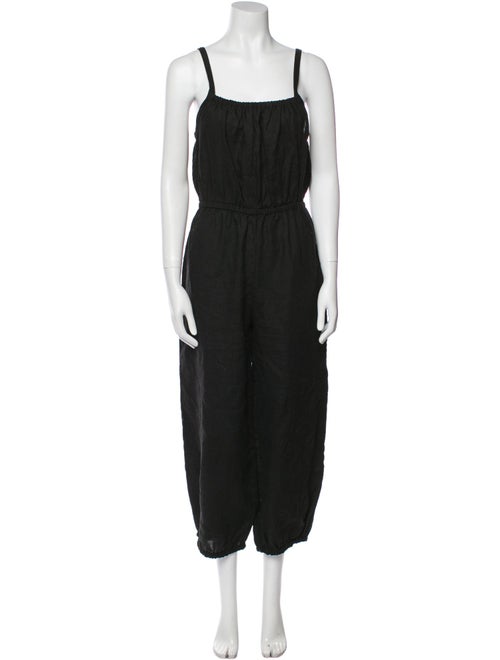Suzie Kondi Linen Square Neckline Jumpsuit