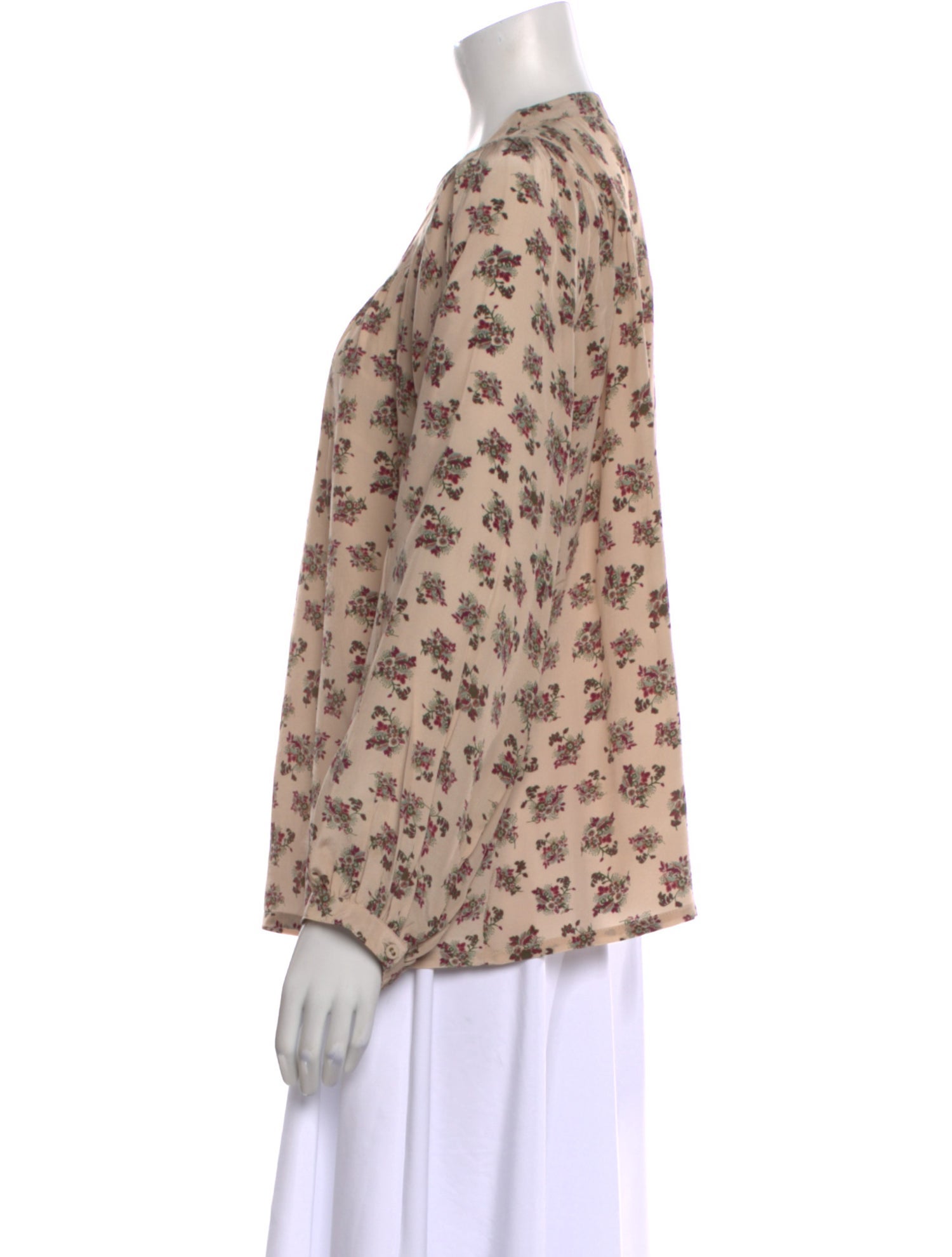 Suzie Kondi Silk Floral Print Blouse