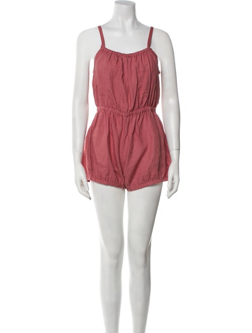 Suzie Kondi Linen Square Neckline Romper