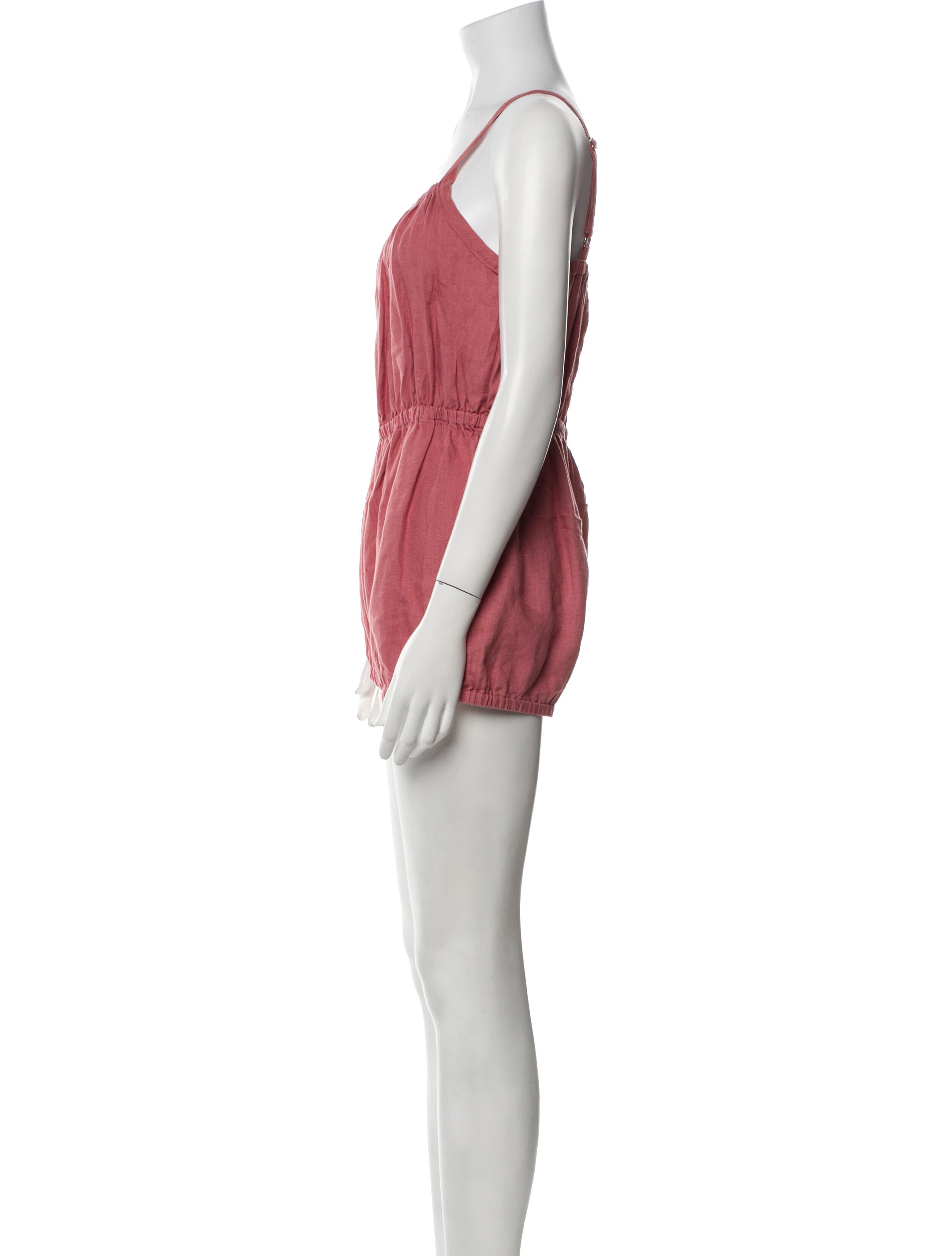 Suzie Kondi Linen Square Neckline Romper