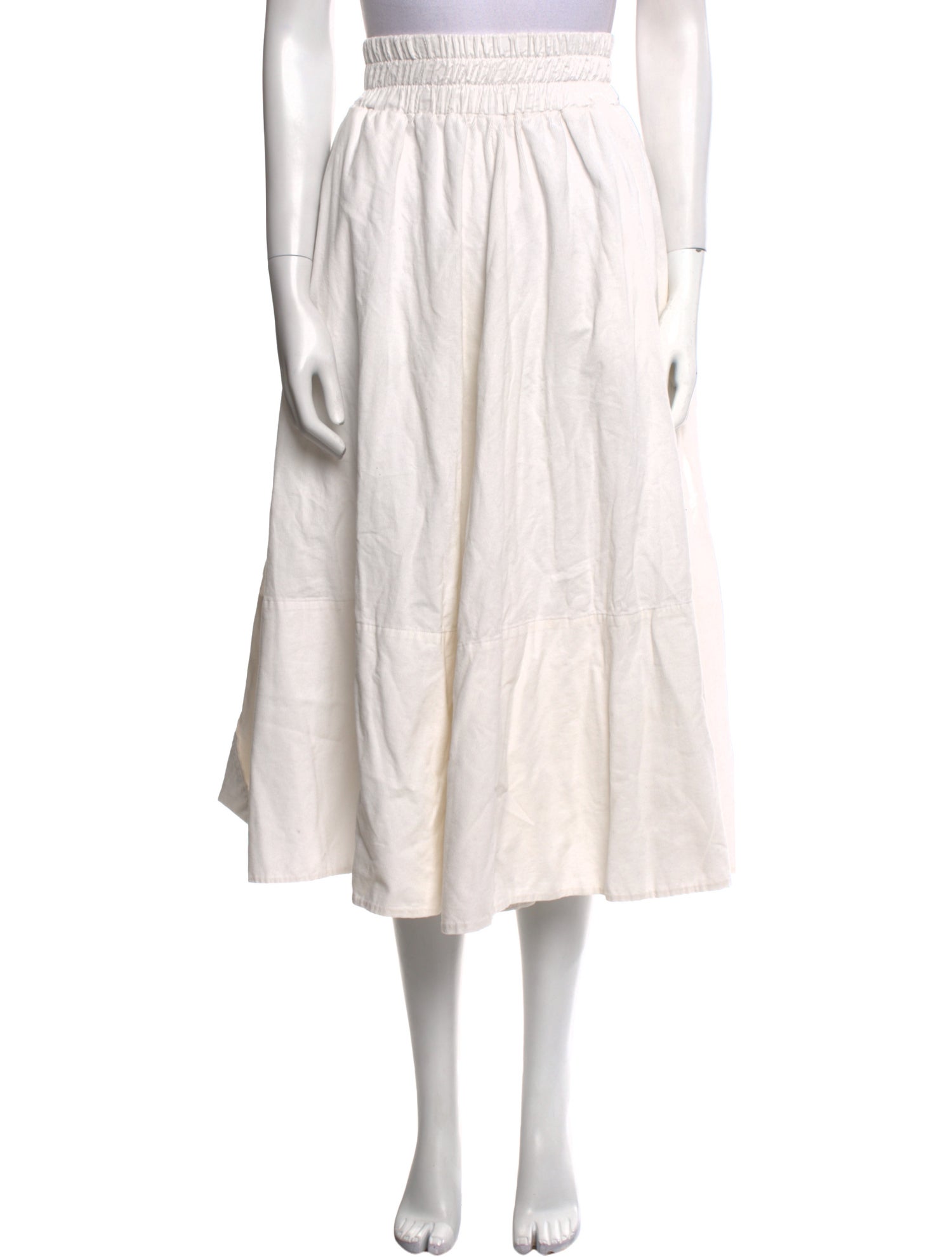 Suzie Kondi Pleated Accents Midi Length Skirt