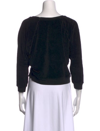 Suzie Kondi Bateau Neckline Three-Quarter Sleeve Sweatshirt