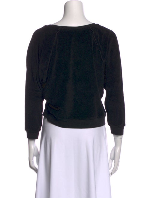 Suzie Kondi Bateau Neckline Three-Quarter Sleeve Sweatshirt