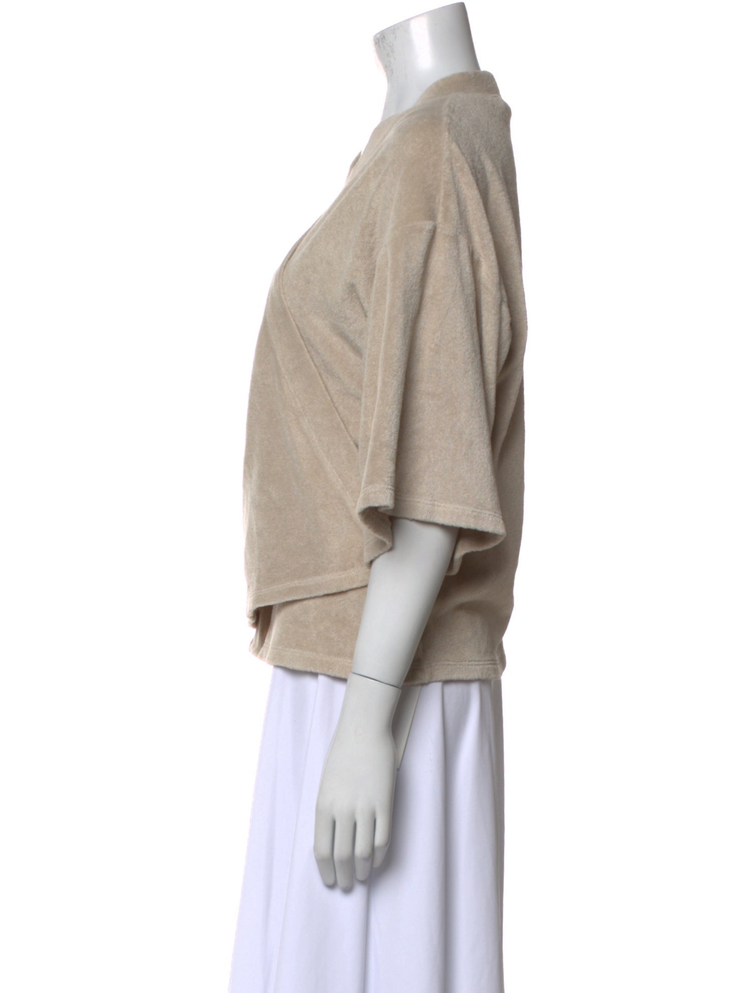 Suzie Kondi V-Neck Three-Quarter Sleeve Sweatshirt