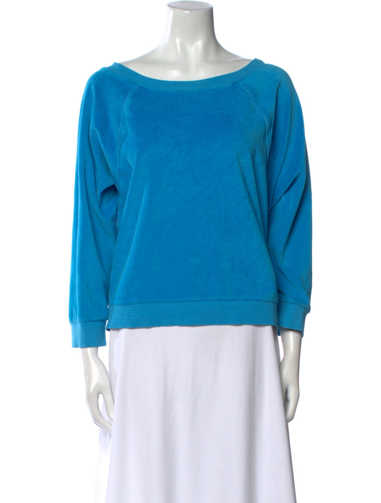 Suzie Kondi Bateau Neckline Three-Quarter Sleeve Sweatshirt