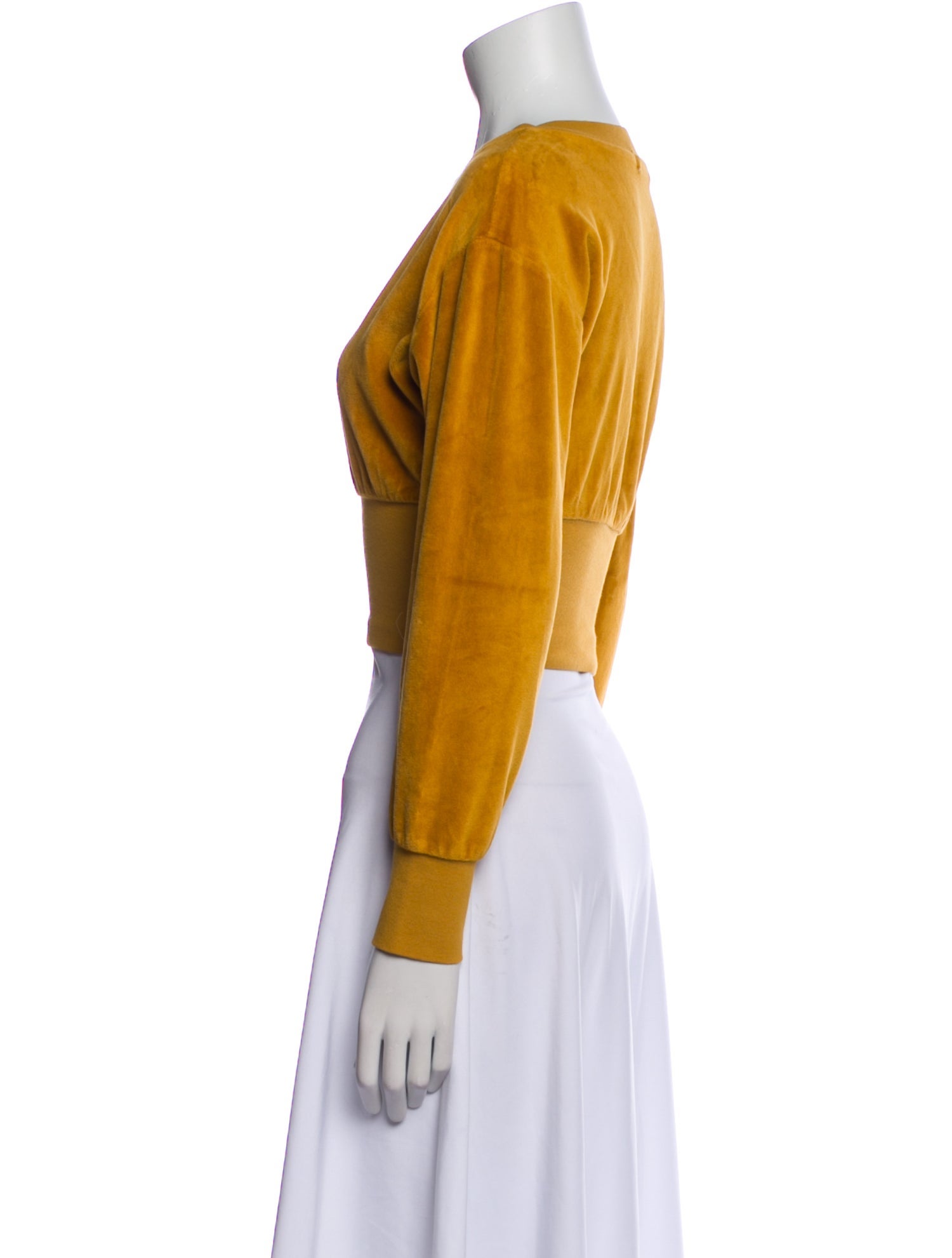 Suzie Kondi V-Neck Long Sleeve Crop Top