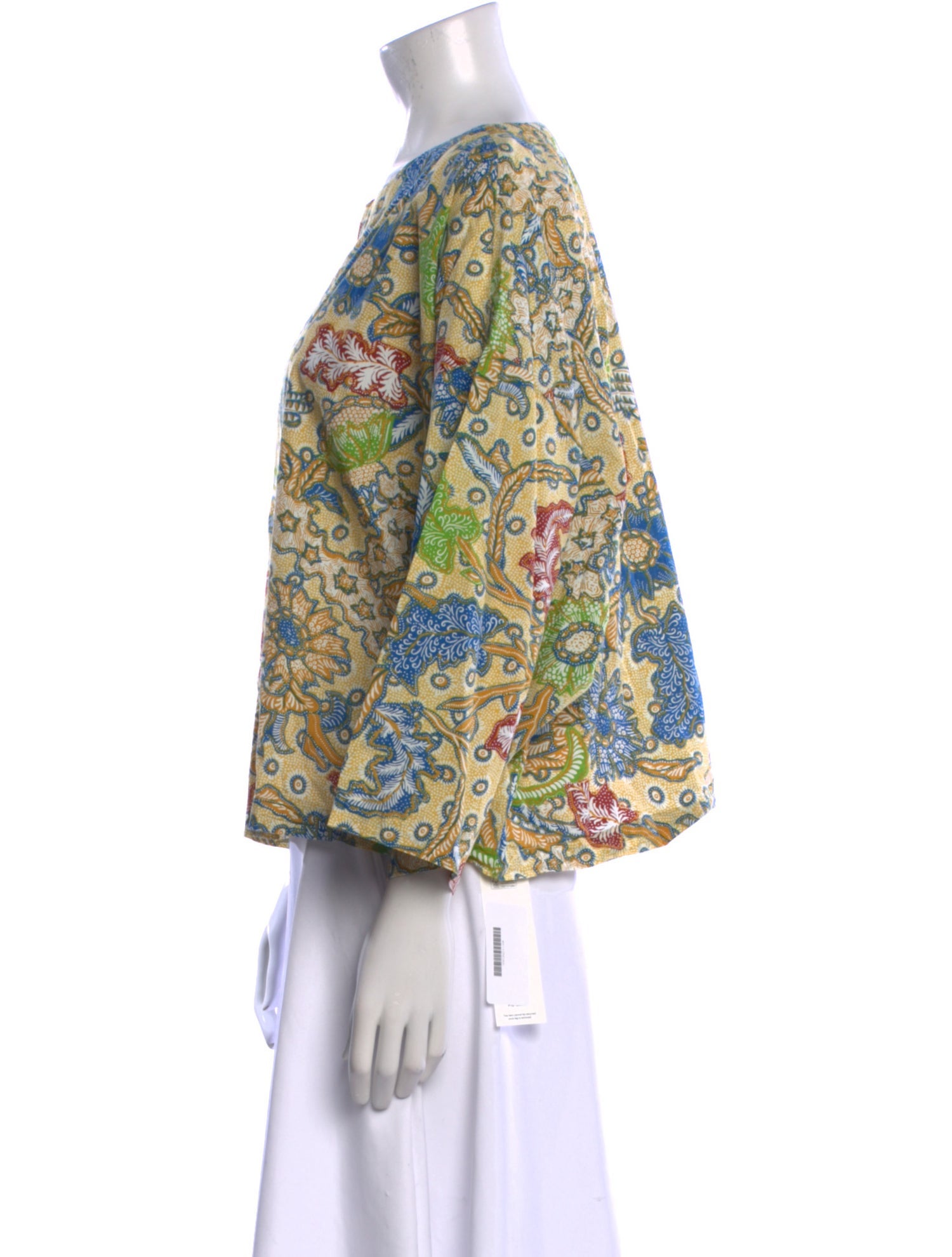 Suzie Kondi Printed Bateau Neckline Blouse