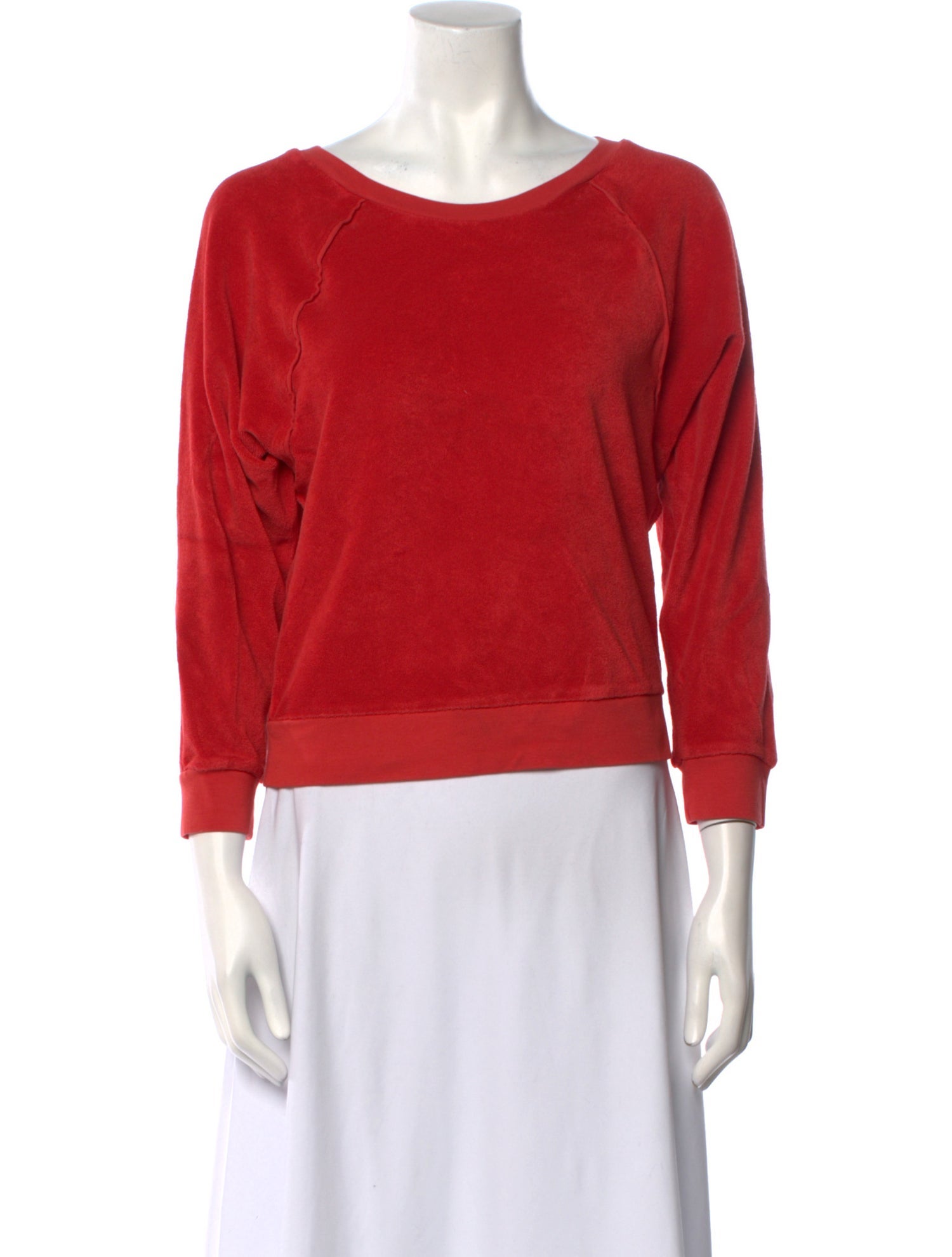 Suzie Kondi Bateau Neckline Three-Quarter Sleeve Sweatshirt