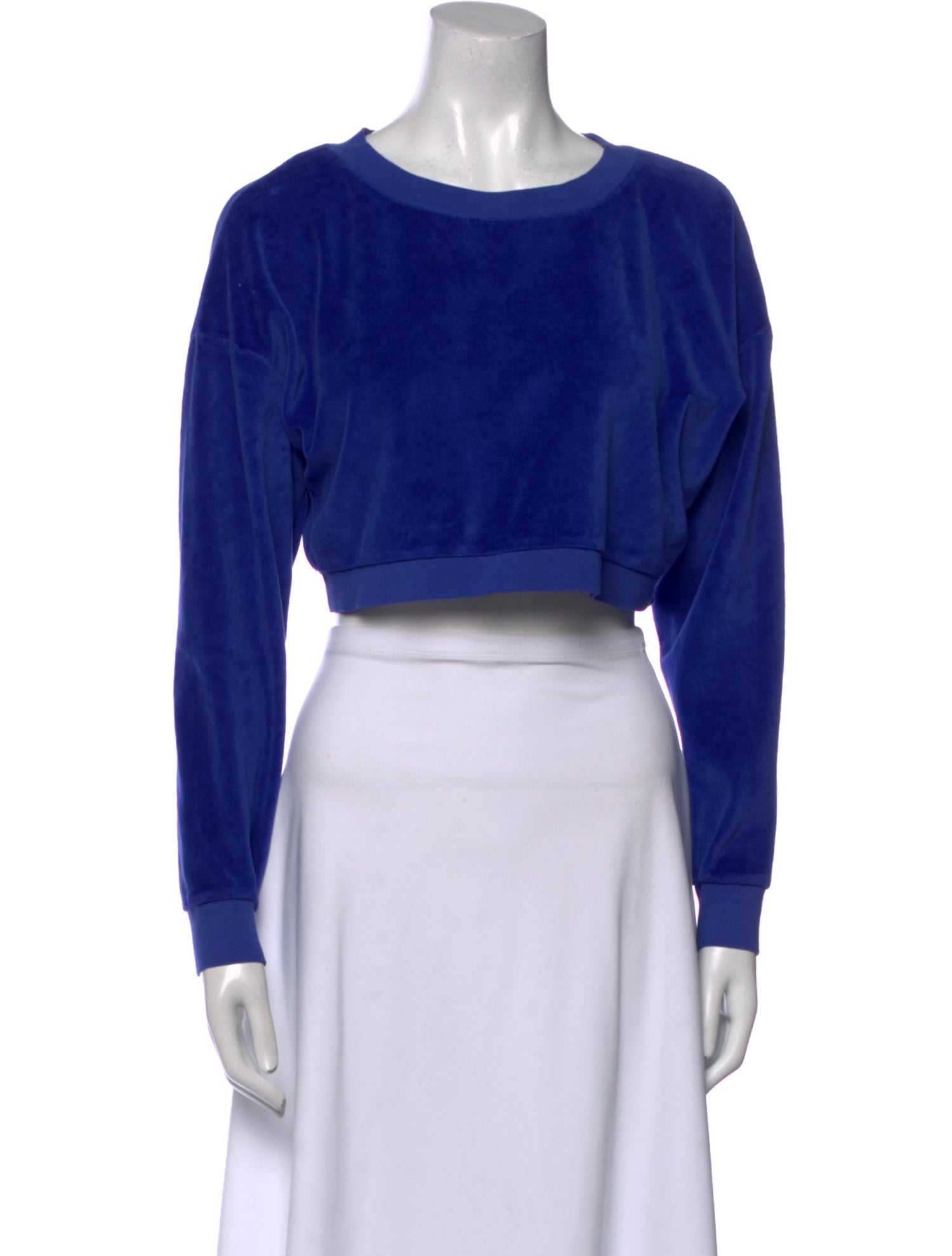 Suzie Kondi Bateau Neckline Long Sleeve Crop Top w/ Tags
