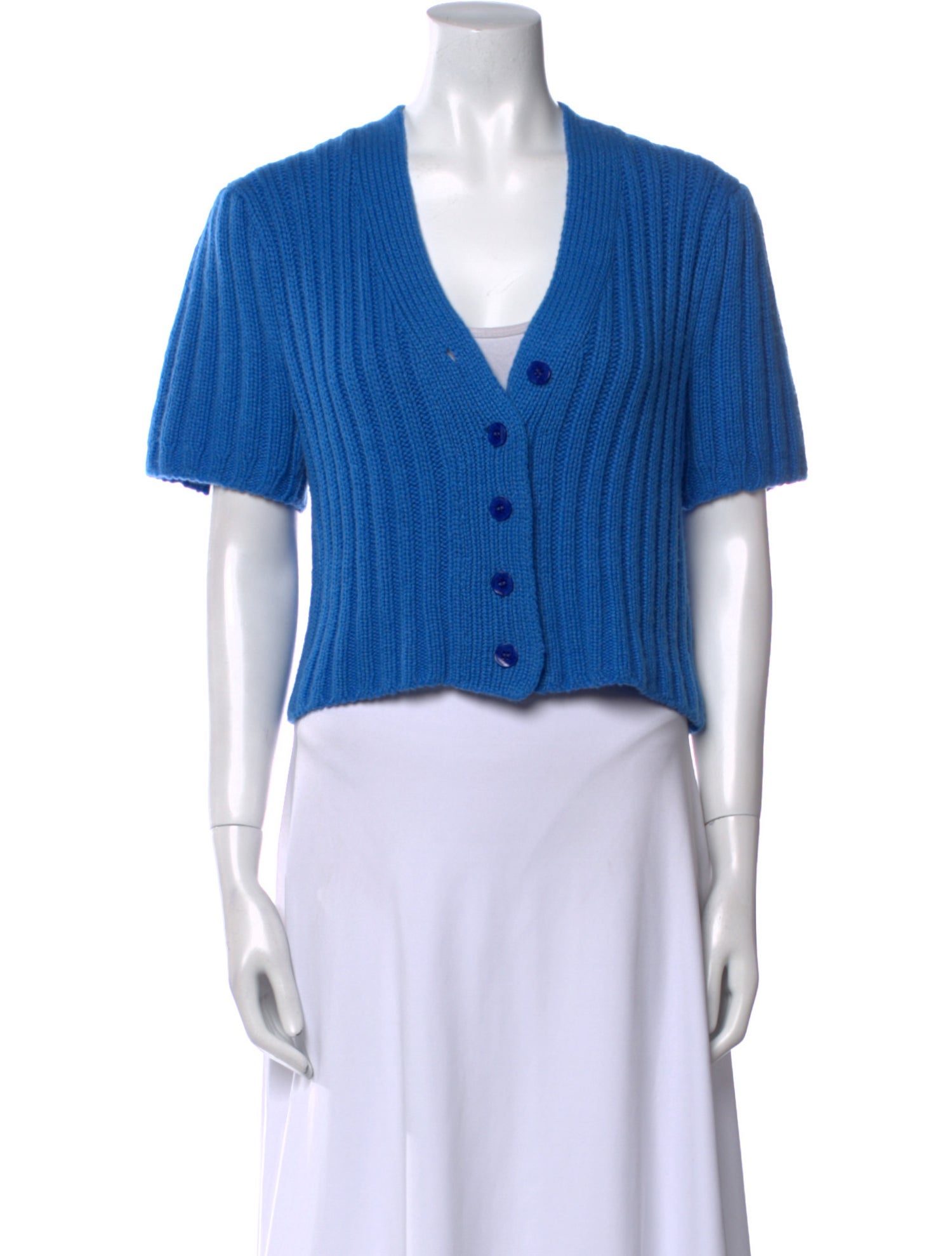 Suzie Kondi Cashmere V-Neck Crop Top