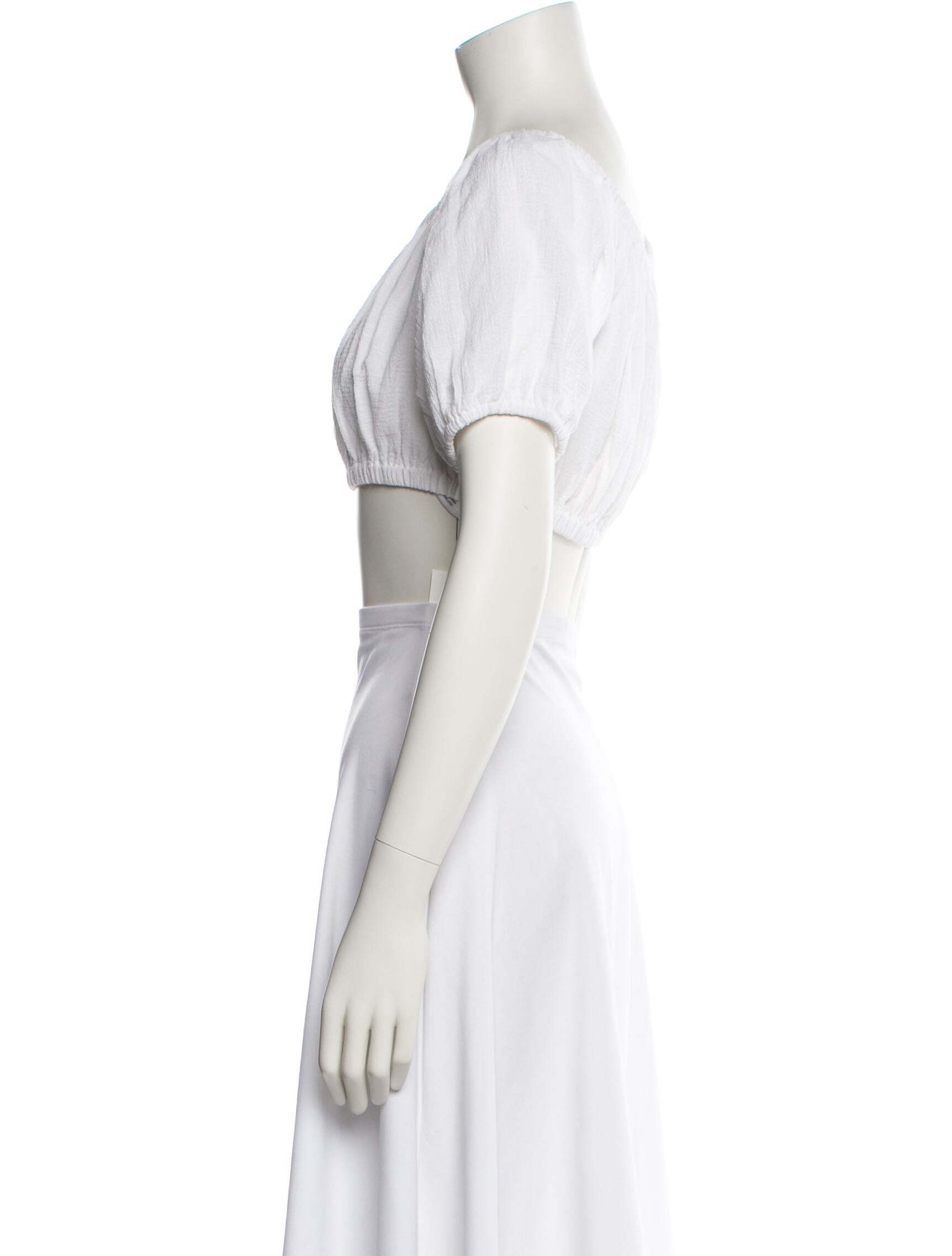 Suzie Kondi Off-The-Shoulder Short Sleeve Crop Top w/ Tags