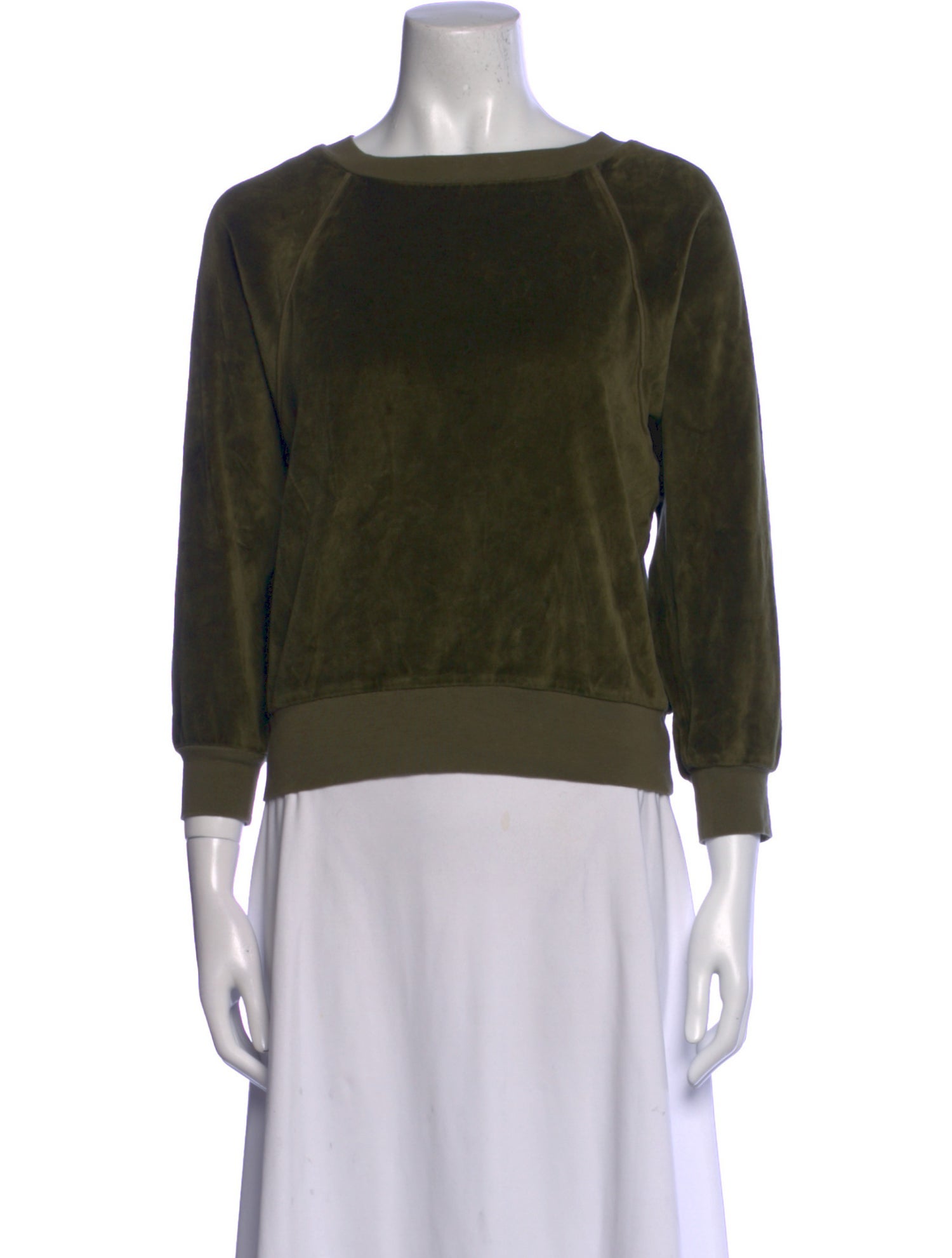 Suzie Kondi Bateau Neckline Three-Quarter Sleeve Sweatshirt