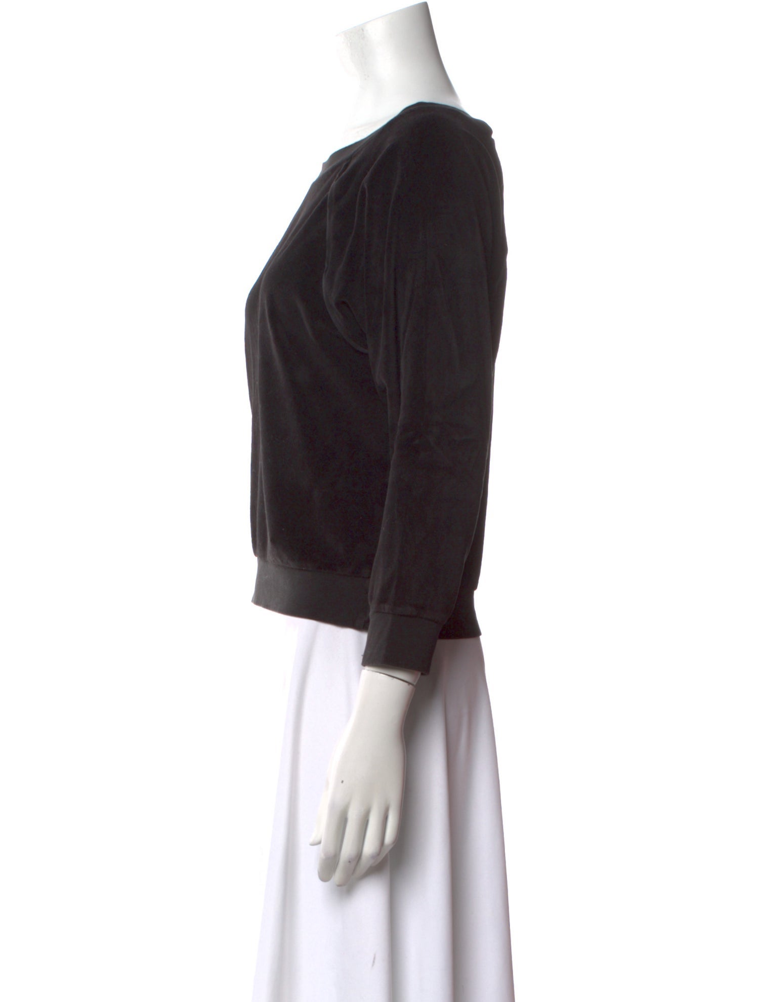 Suzie Kondi Bateau Neckline Three-Quarter Sleeve Sweatshirt