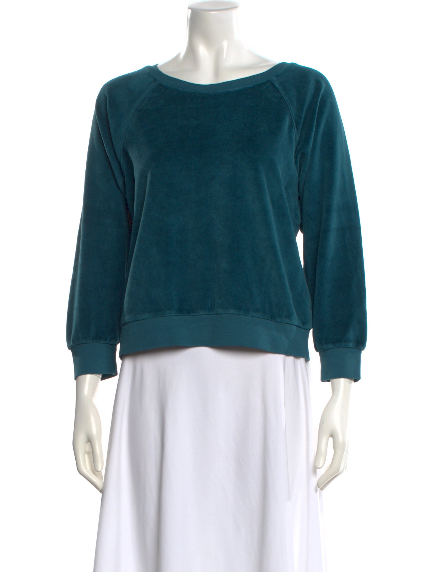 Suzie Kondi Bateau Neckline Three-Quarter Sleeve Sweatshirt w/ Tags