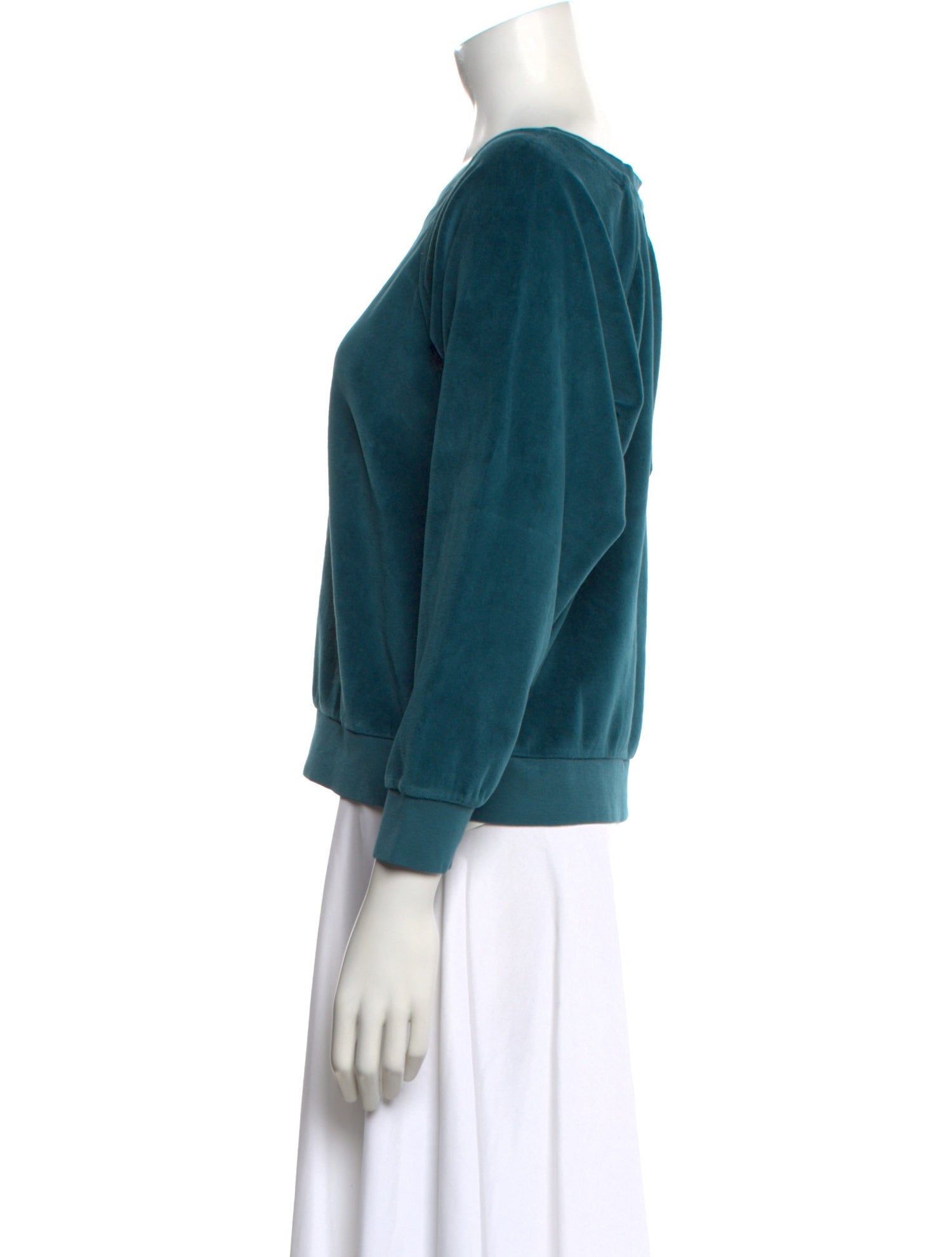 Suzie Kondi Bateau Neckline Three-Quarter Sleeve Sweatshirt w/ Tags