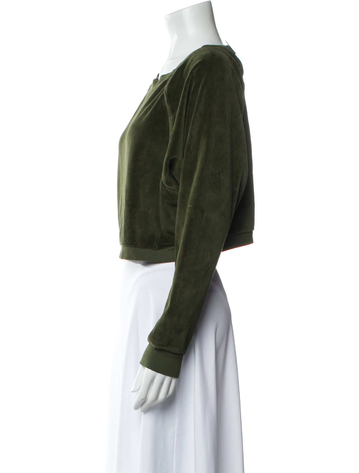 Suzie Kondi Crew Neck Long Sleeve Crop Top