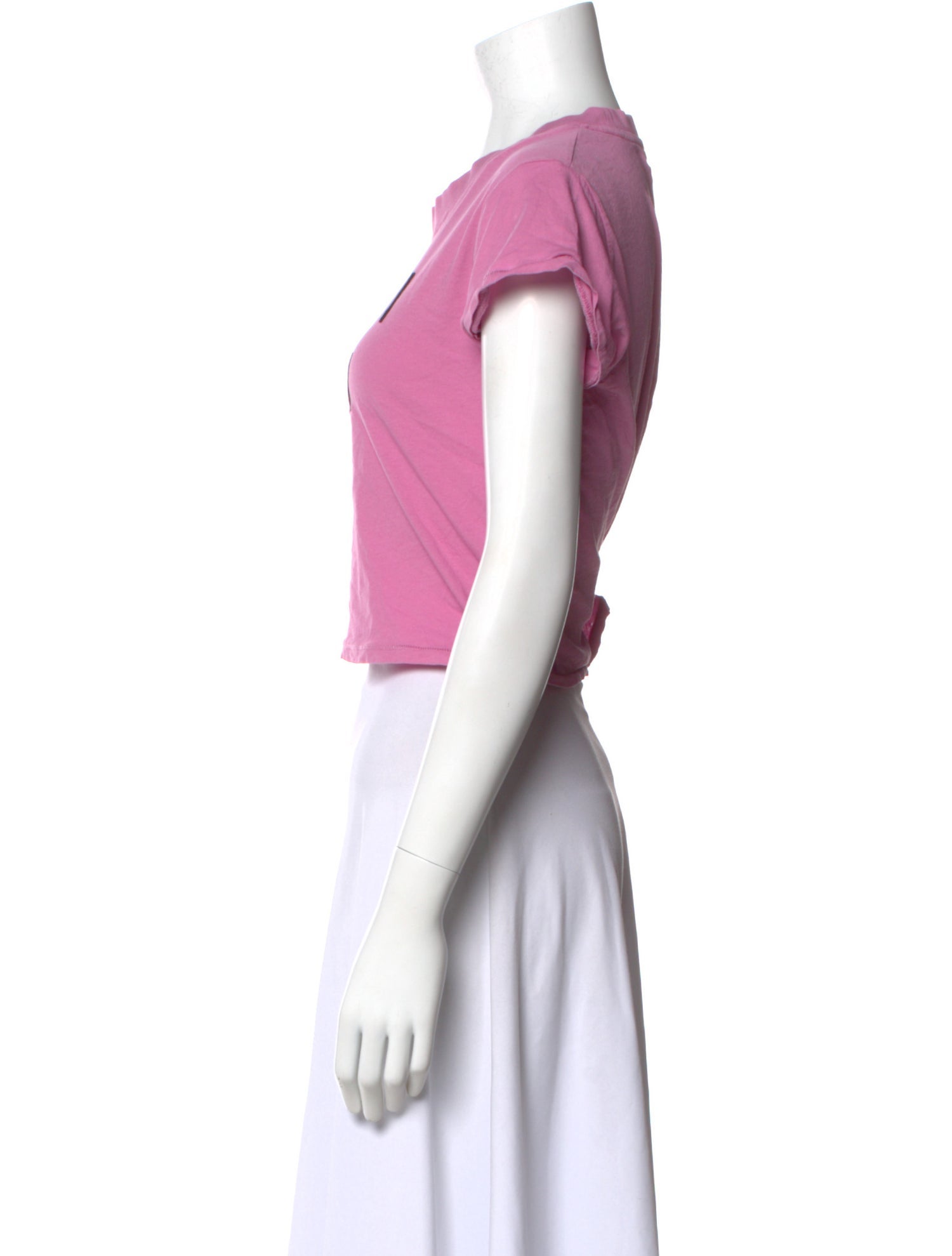 Suzie Kondi Graphic Print Crew Neck Crop Top