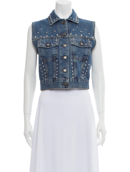 The Kooples Studded Denim Vest Vest w/ Tags Denim