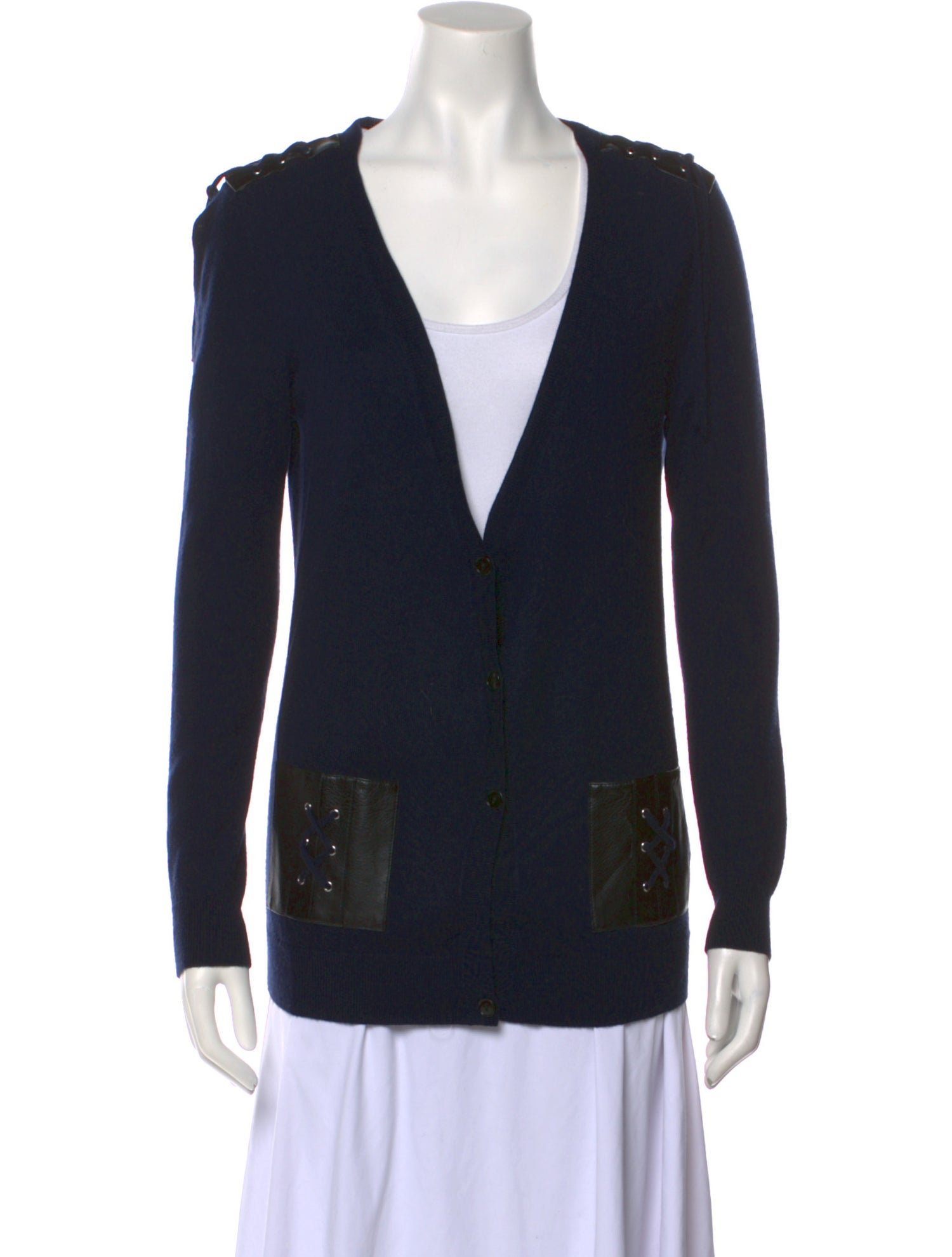 The Kooples Wool Plunge Neckline Sweater