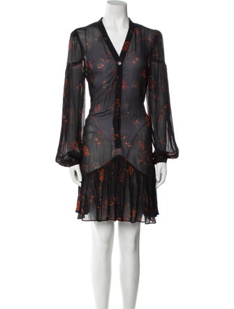 The Kooples Floral Print Knee-Length Dress