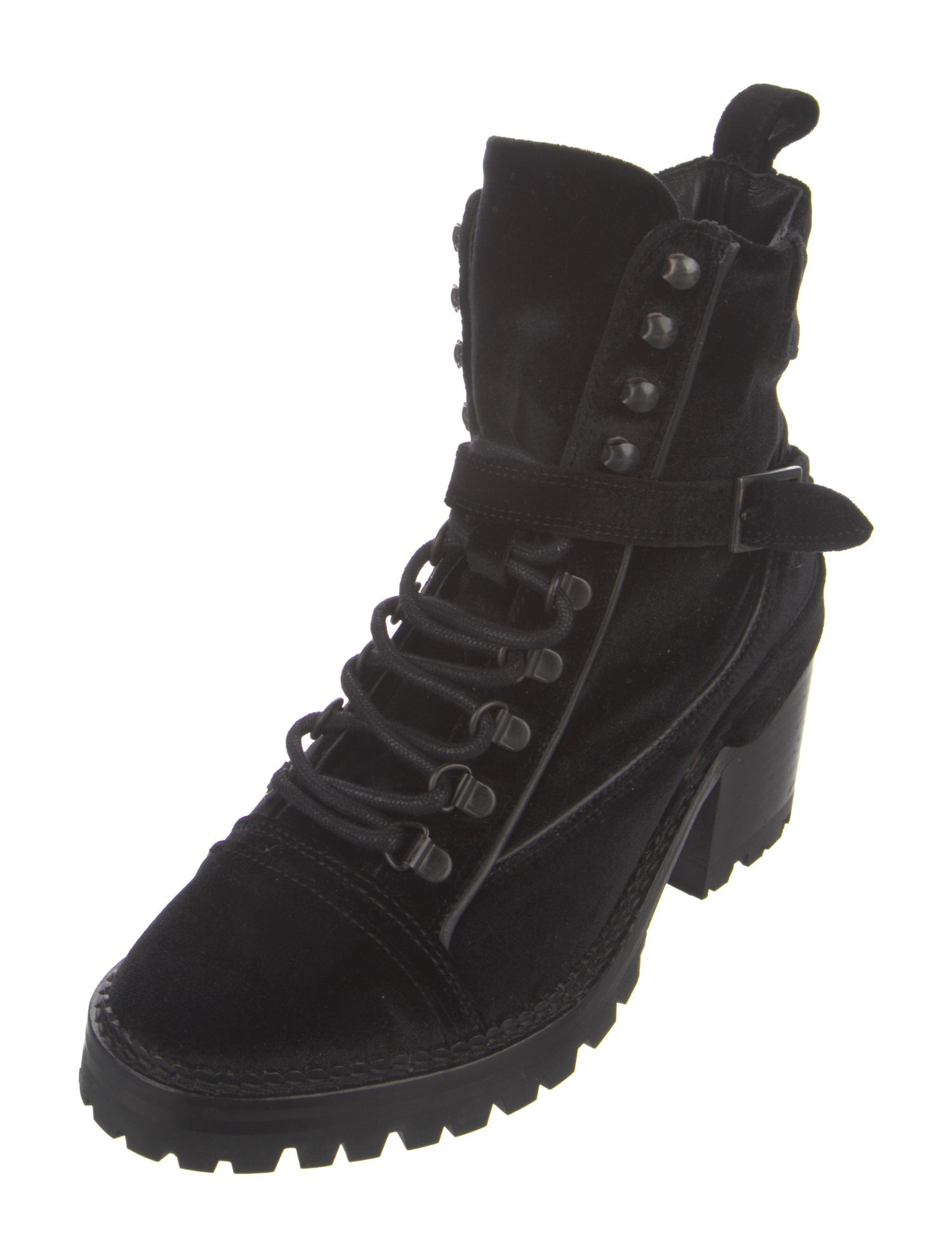 The Kooples Velvet Combat Boots