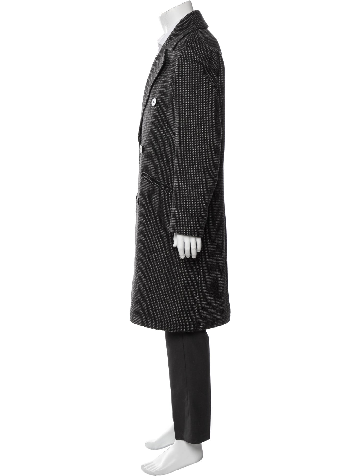 The Kooples Wool Printed Trench Coat