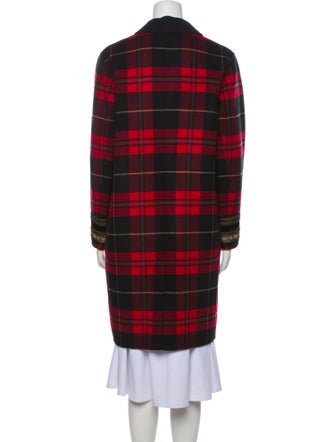 The Kooples Wool Plaid Print Peacoat