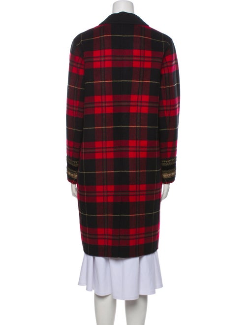 The Kooples Wool Plaid Print Peacoat