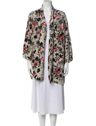 The Kooples Floral Print Peacoat
