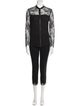 The Kooples Lace Pattern Leather Trim Embellishment Pant Set