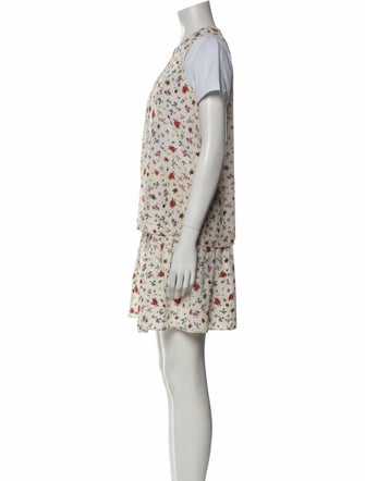 The Kooples Silk Floral Print Skirt Set